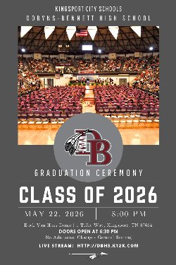 graduation tonight at 8pm